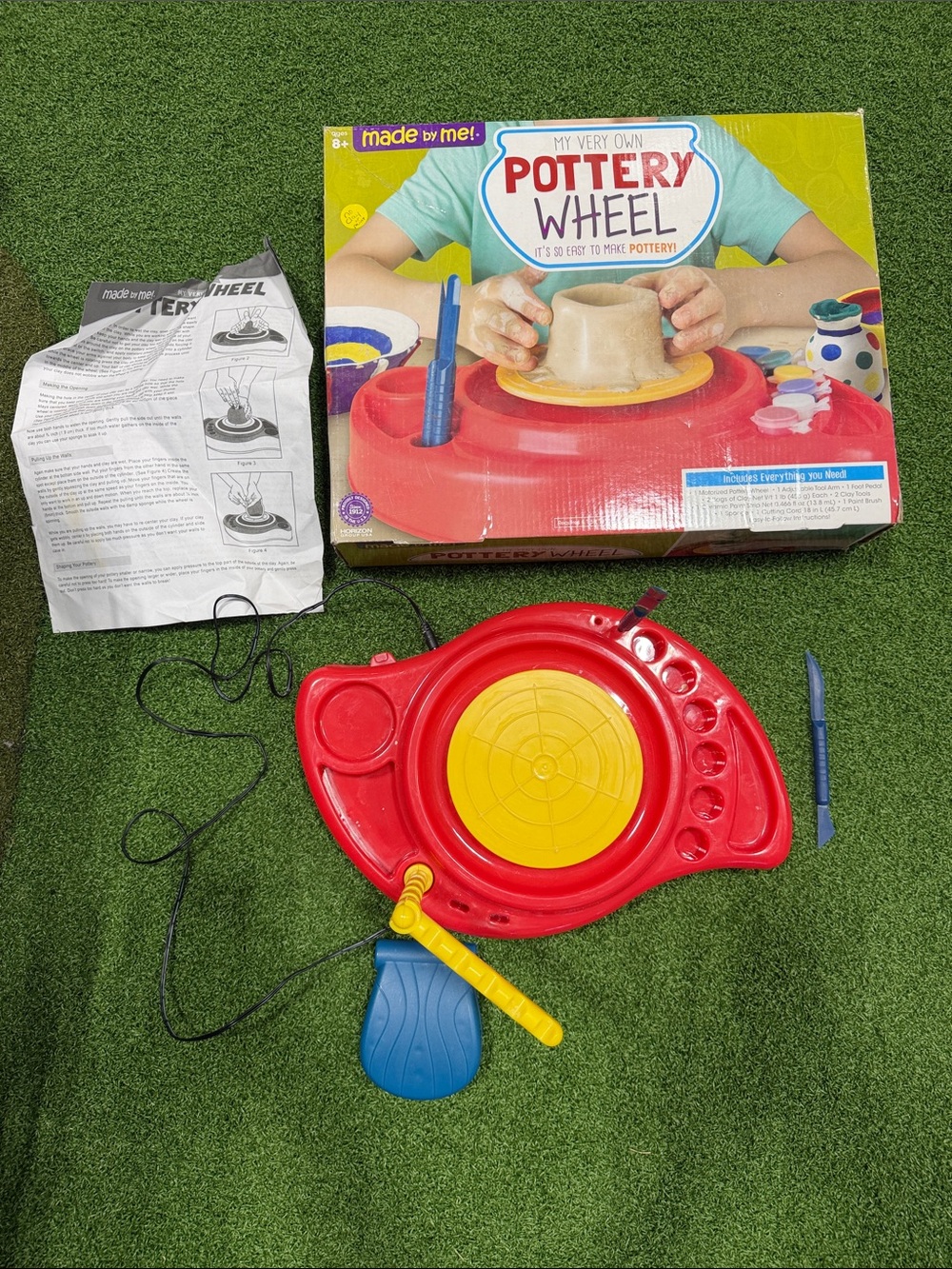 Kids Red and Yellow Pottery Wheel Playset